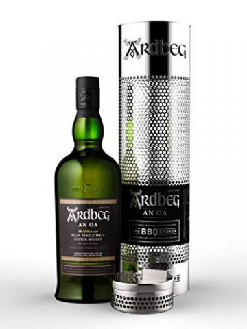 Ardbeg AN OA Islay Single Malt Scotch Whisky 46,6% Volume 0,7l in Geschenkbox mit BBQ Smoker Whisky - 