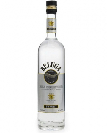 „Beluga Noble“ Russische Föderationn Vodka 40% vol, 1 KARTON: 6 Flaschen je 1,0L - 