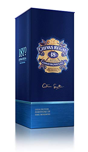 Chivas Regal 18 Jahre Gold Signature Blended Scotch Whisky / Blend Whisky mit Single Malt Whiskys und Grain Whiskys / 1 x 0,7 L - 2