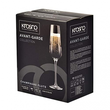 KROSNO Sektgläser Champagner-Gläser Sektflöten | Set von 12 | 180 ML | Avant-Garde Kollektion | Proseccogläser | Perfekt für zu Hause Restaurants und Partys | Spülmaschinenfest und Mikrowellengeeignet - 4