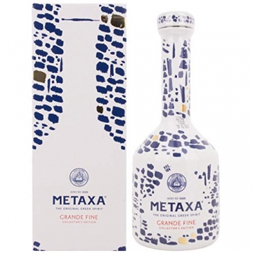 Metaxa GRANDE FINE Collector's Edition Keramikflasche + GB 40,00% 0.7 l. - 1