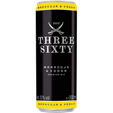 Three Sixty Vodka Maracuja, 12er Pack (12 x 0.33 l) EINWEG - 2