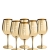 6x Ice Imperial Champagnerglas Echtglas Gold - Champagne Moët & Chandon - 1