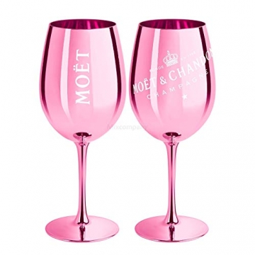 Moet & Chandon Champagne Champagner Glas Gläser Set – 2er Set Rose - 