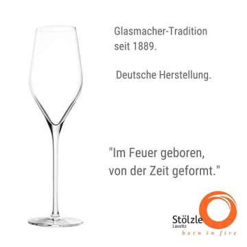 Stölzle Lausitz Exquisit Royal Champagnerkelche 265ml I Edle Champagnergläser 6er Set I Schaumweingläser 6 St. spülmaschinenfest & bruchsicher I hochwertiges Kristallglas - 2