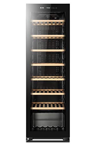 Haier WS171GA Weinkühlschrank / 171 Flaschen / 185 cm Höhe/Innenbeleuchtung/UV-Schutz/Anti-Vibrationskompressor, Black Glass - 2