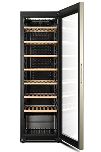 Haier WS171GA Weinkühlschrank / 171 Flaschen / 185 cm Höhe/Innenbeleuchtung/UV-Schutz/Anti-Vibrationskompressor, Black Glass - 3