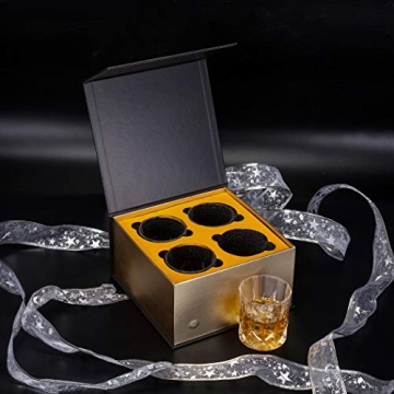 KANARS 4er Set Whisky Gläser, Bleifrei Kristallgläser, Whiskey Glas, 300 ml, Schöne Geschenk Box, Hochwertig - 6