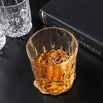 KANARS 4er Set Whisky Gläser, Bleifrei Kristallgläser, Whiskey Glas, 300 ml, Schöne Geschenk Box, Hochwertig - 9