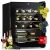 Klarstein Shiraz - Weinkühlschrank 5-18 °C, 42 dB, Soft-Touch-Bedienfeld, Weinschrank mit LED-Beleuchtung, wine fridge freistehend, 3 Regaleinschübe, 42 Liter, für 16 Flaschen Wein, schwarz - 1