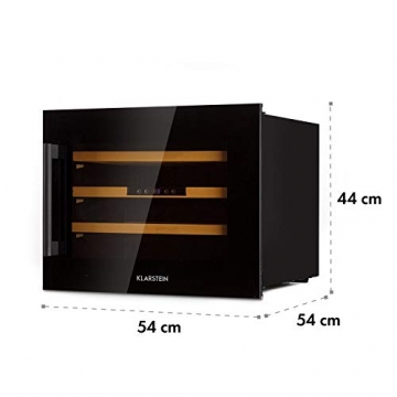 Klarstein Vinsider Built-In - Weinkühlschrank mit Glastür, Weintemperierschrank, Getränkekühlschrank mit LED-Beleuchtung, Weinkühler, Wine Fridge (57L / 24 Weinflaschen) - 9