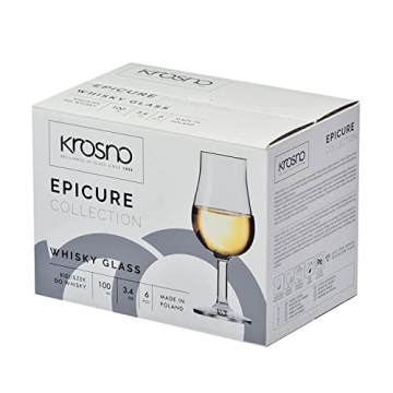 KROSNO Whisky Verkostungs-gläser | Set von 6 | 100 ML | Epicure Kollektion | Perfekt für zu Hause, Restaurants und Partys | Spülmaschinenfest - 6