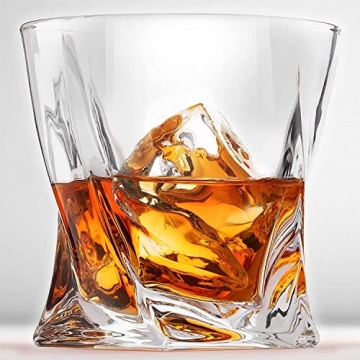 Smaier Whiskyglas, gedreht, spülmaschinenfest, Weingeschenke, bleifrei, Kristall, 300 ml, 6 Stück… - 5