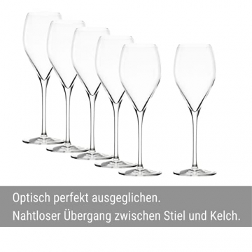 STÖLZLE LAUSITZ Champagnergläser Prestige 343 ml I 6 Stück I hochwertige Sektkelche 6er Set Kristallglas I Champagnerkelche spülmaschinenfest & bruchsicher I wie mundgeblasen - 7